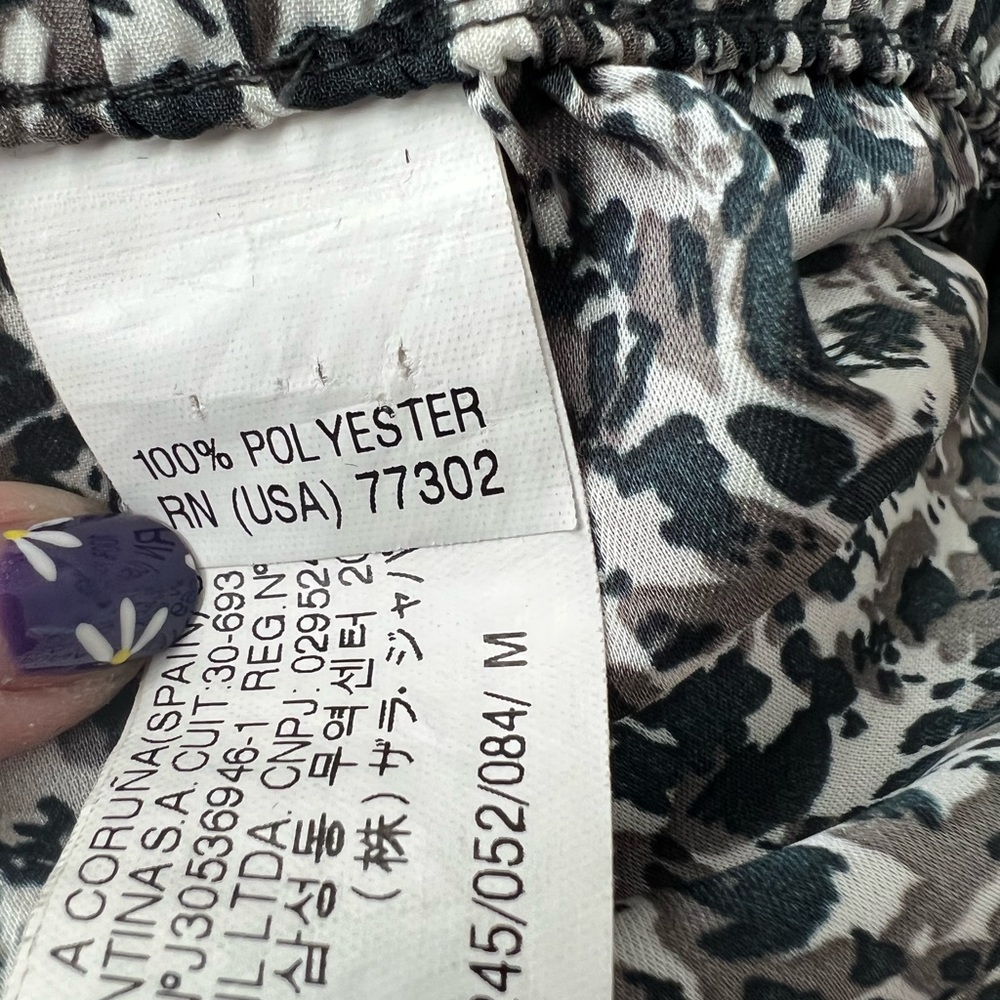 Zara Basic Animal Print Dot Jogger Pants - Picture 6 of 6